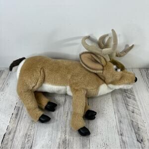 Folkmanis Deer Buck Reindeer with Antlers Full Body Plush Puppet